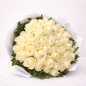 bouquet roses blanches