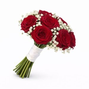 bouquet mariée roses rouges